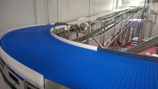 Freezer Discharge Decline Systems with Cleaning Access Platforms 