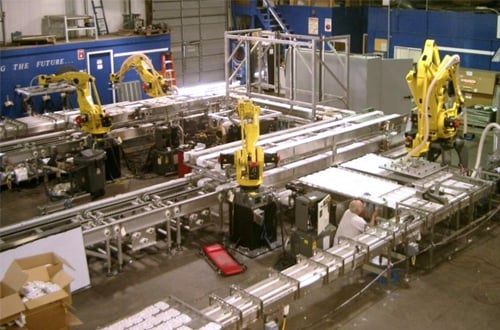 Specialty Transfer Conveyors for Robotic Case Packing Systems