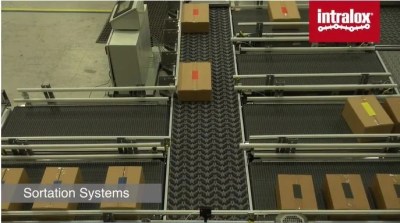 activated roller belt conveyor sorting