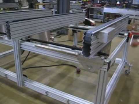 Solar Glass Panel Handling – Conveyor Adjusts Width