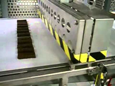 Aligning coated bars out of cooler